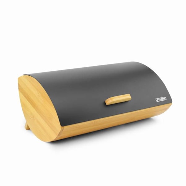 Brödbox - FRANCESCO - PCH-3B - Oval - Bambu-trä - Svart färg Svart