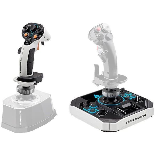 Joystick spatial - THRUSTMASTER - Sol-R 2 HOSAS Space Sim Duo - Ambidexter - 88 knappar - H.E.A.R.T. teknik 16 bitar Svartvitt