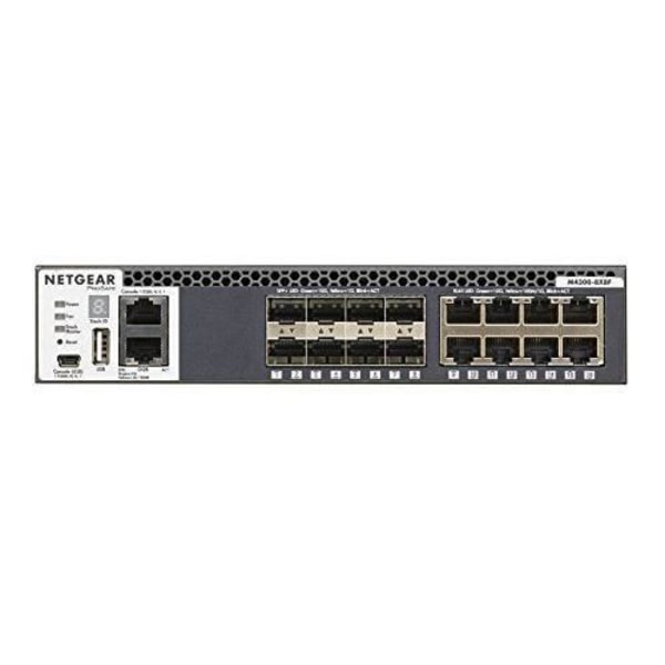 NETGEAR ProSAFE M4300-8X8F Managed Switch - Stapelbar med 16x10G inklusive 8x10GBASE-T och 8xSFP+ Level 3 1 strömförsörjning