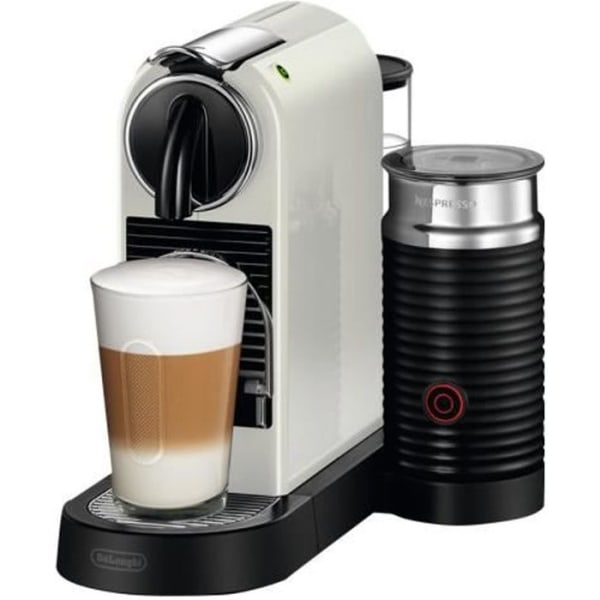 De'Longhi Nespresso CitiZ EN 267.WAE Kaffemaskin med "Cappuccino" ångmunstycke 19 bar vit