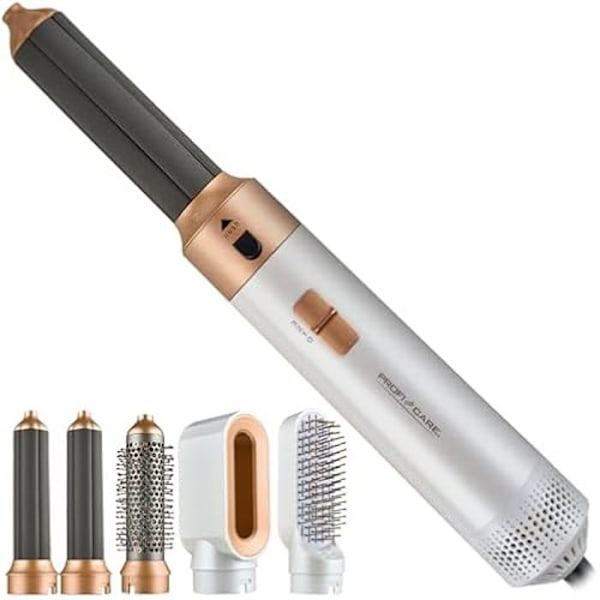 Borstvårdsbost - PROFI CARE - 4 i 1 - 1000 W - 5 utbytbara munstycken - Flexibel styling Svart, Rose Gold, Silver