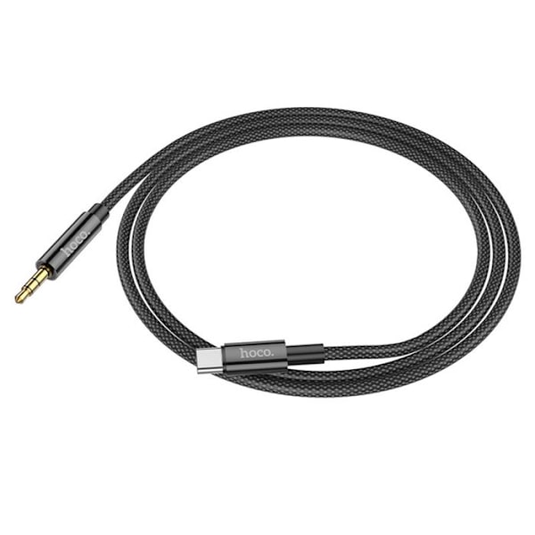 Typ-C till 3,5 mm ljudadapterkabel 1m - Hoco (UPA19) - Svart