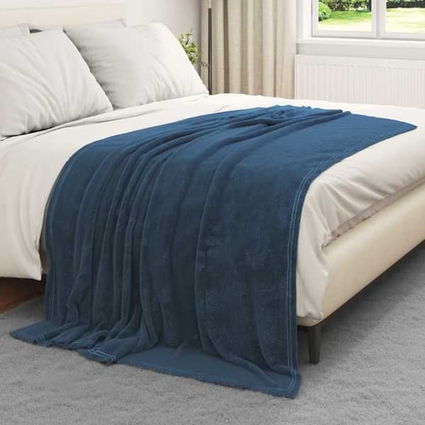 Täckning / Pläd - VIDAXL - Vidaxl Kasta - Mörkblå - 150 x 200 cm - Polyester marinblå