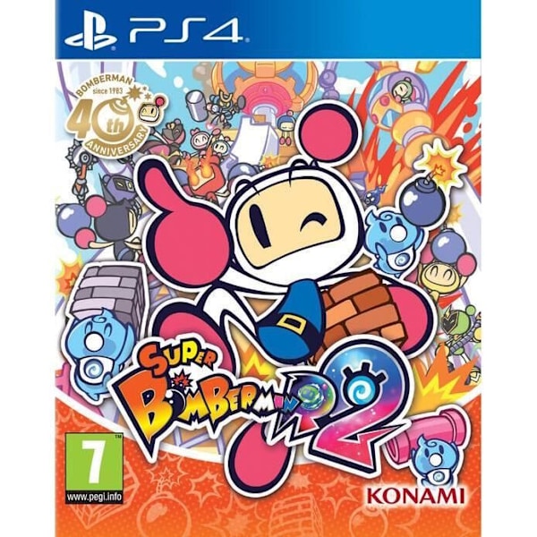 Videospel - Konami - Super Bomberman R2 - Action - 1 till 64 spelare - Onlineläge Vit