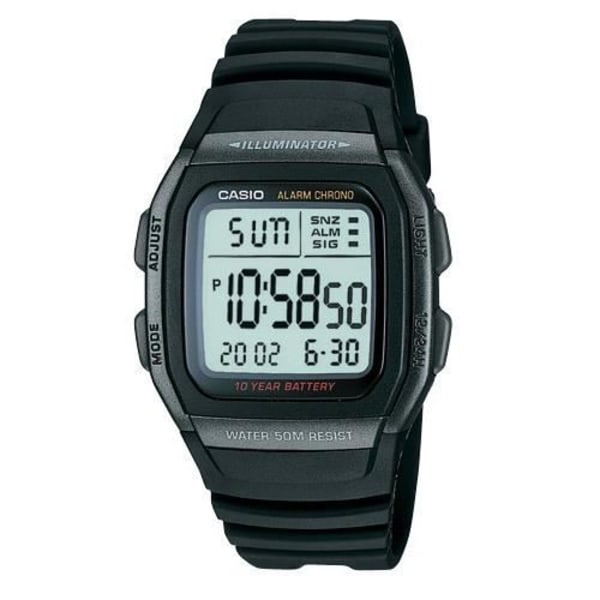 Klocka - Casio - W96H-1BV - Kvarts - Digital - Svart Resin Svart