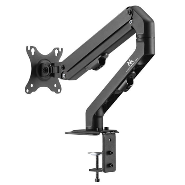 Monitorfäste - Svart - 17-27 tum - Tilt - Svängbar - Gasfjäder