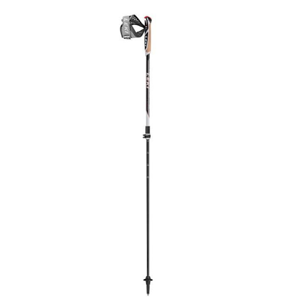 Nordic walkingstavar - Leki - Instructor lite - Aluminium och kolfiber - 100-125 cm - Mörkgrå/gul/vit mörkgrå/gul/vit