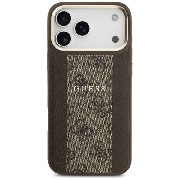 Guess Hardcase 4G Stripe MagSafe för iPhone 17 Pro Max - Brun Brun