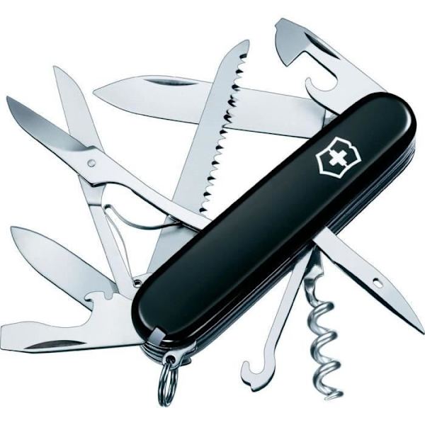 Fickkniv - VICTORINOX - Huntsman - 15 funktioner - Rostfritt stål - Svart Svart