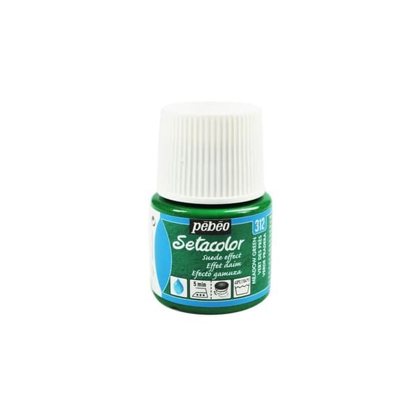 Tygfärg - PéBéo - Sétacolor - Mockaeffekt - Grön - 45 ml Grön