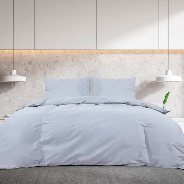 vidaXL Påslakan Set Grå 140x200 cm Bomull136094