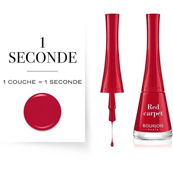 BOURJOIS 1 Second Nagellack - 10 Röda mattan Röd