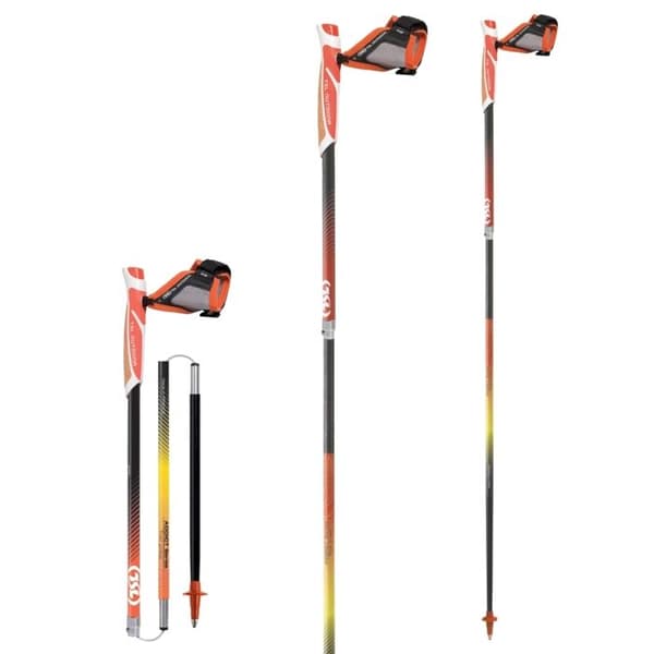TSL Trail Carbon 4 Cork Fire - Orange - 115 cm vandringsstav eld