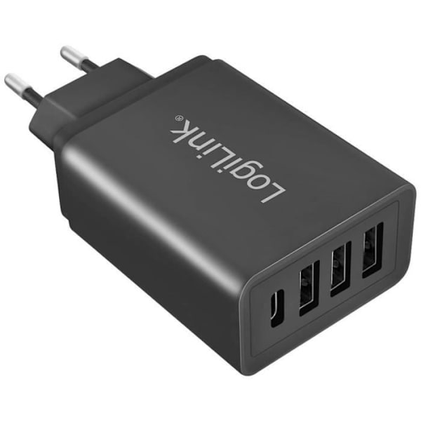 USB-laddare - LogiLink - PA0221 - 4 x USB-C™ hon - 2400 mA - Ideal för resor