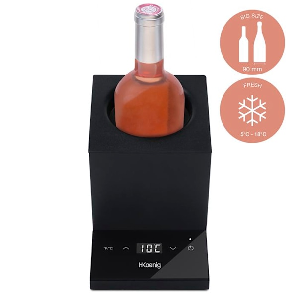 Elektrisk vinflaskekjøler - H.Koenig - LVX26 - 1 flaske - 72W - Temperatur 5-18°C