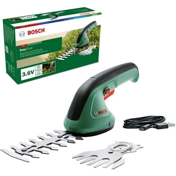 Sax - BOSCH - EasyShear 3.6V - Enkel och enkel skärning - Hög skärprecision Svart