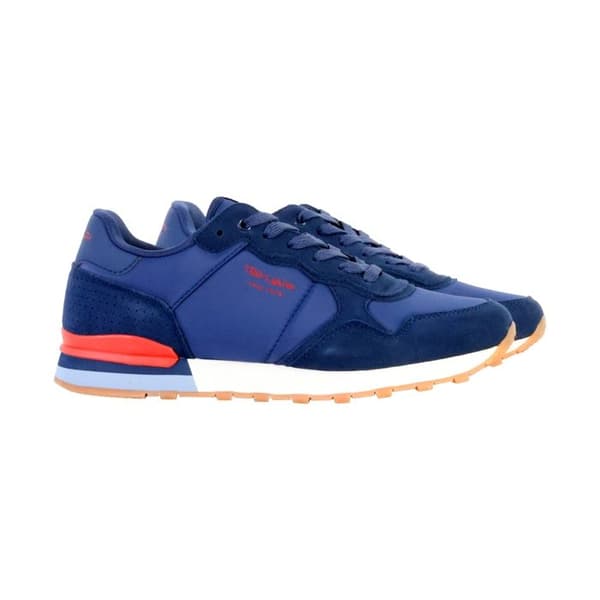 Sneakers i PU-textil - Teddy Smith. Blå 44