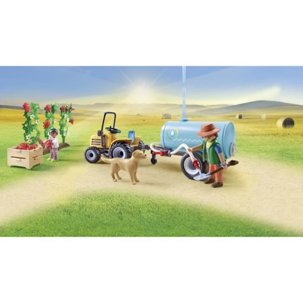 PLAYMOBIL 71442 Bonde med traktor och tank, Lantliv på gården, 117 delar, Från 4 år Flerfärgad
