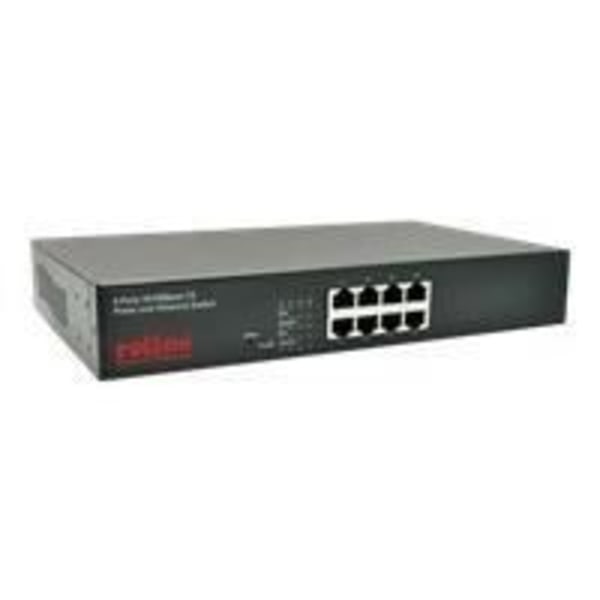 ROLINE Fast Ethernet PoE Switch - 8 portar - Flödeskontroll - Auto-förhandling
