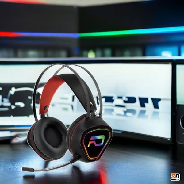 Gaming hörlurar - Advance - GTA230 - RGB-bakgrundsbelysning - Omnidirektionell mikrofon - 40 mm