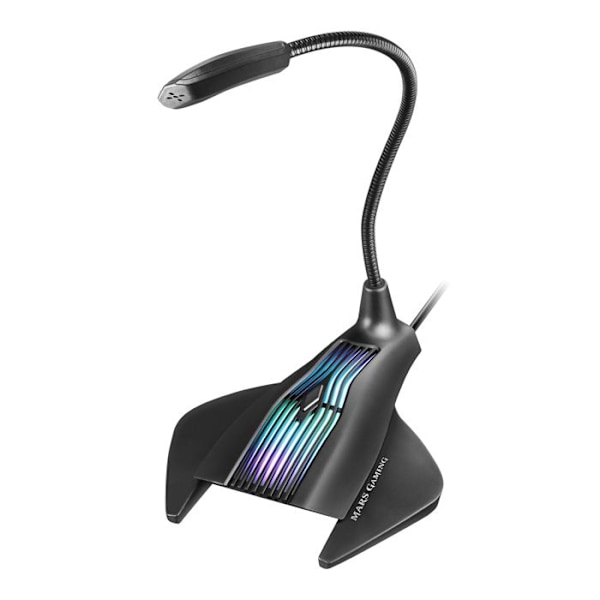 Mikrofon USB Gaming - Mars Gaming - MMIC - RGB - Flexibel - Ljudavstängning Svart