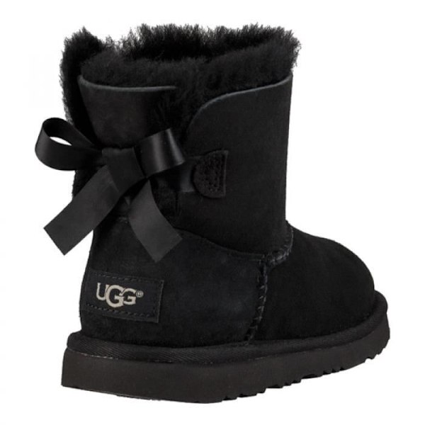 Botte Barn - UGG - Mini Bailey Bow II - Svart - Lammull - Satinrosetter Svart 34