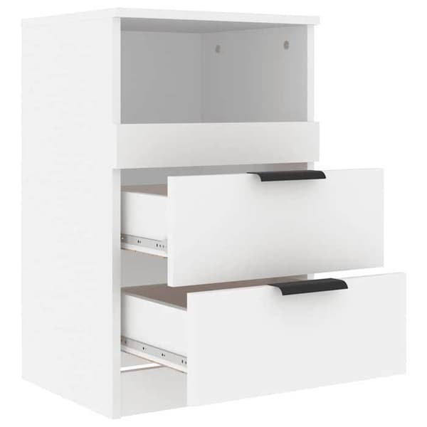 vidaXL Sängbord 2 st Vit Konstruerat trä 811233 Vit