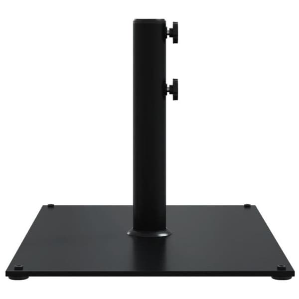 Parasollfot för stångar Ø32 38 48 mm 15 kg rektangulär svart