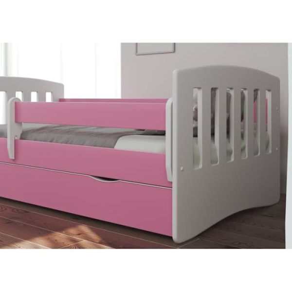 Lit - Kocot Kids - Classic 1 - Rosa - 80x160 cm - Låda ingår Rosa
