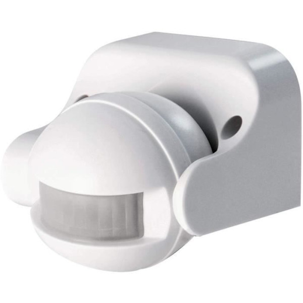 Utomhusrörelsedetektor - SCS SENTINEL - LightSensor vit - Räckvidd 12m - Vinkel 180° Vit