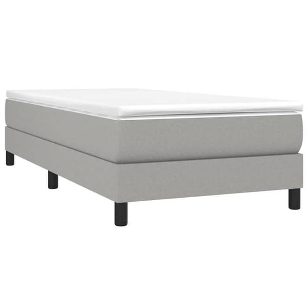 vidaXL Sängram med ribbor ljusgrå 80x200 cm tyg 3120468 ljusgrått