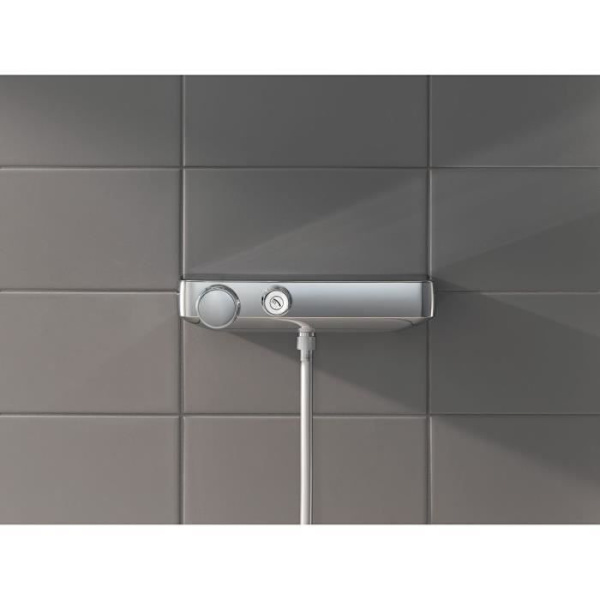 GROHE Grohtherm SmartControl termostatisk duschblandare 34719000- Tvålkopp -Temperaturbegränsare -Vattenbesparande- Krom Grå