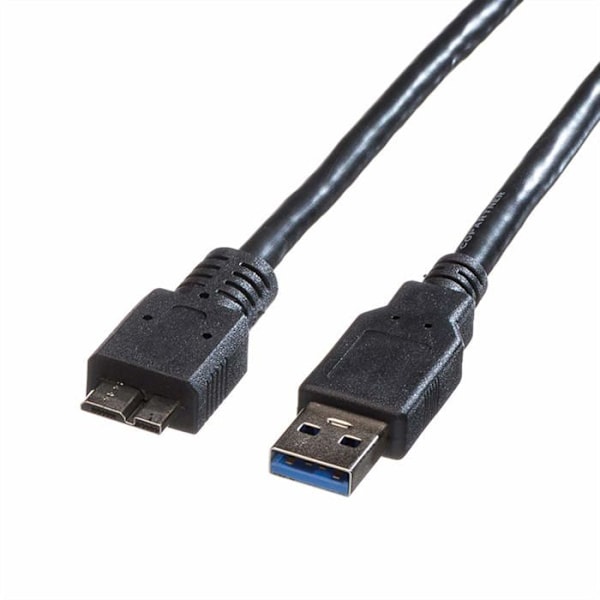 Annan USB-kringutrustning Roline - 11028877 - USB 3.0-kabel, A M - Micro B M, 3.0m