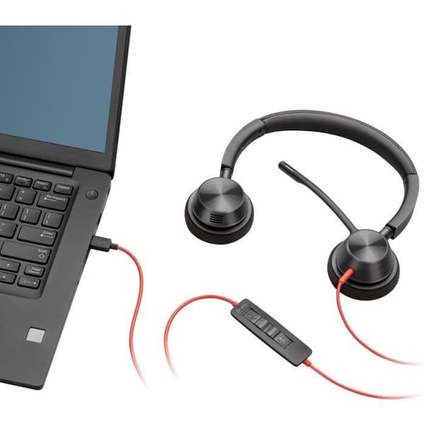 USB-C headset - HP - Blackwire 3320 - Black - Over-ear - Wired