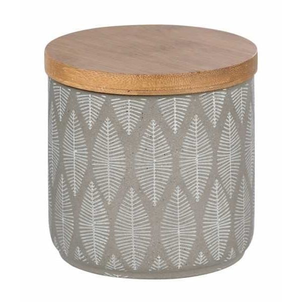 Förvaring box - WENKO - Tupian - keramik - Ø 10x10,5 cm - grå grå