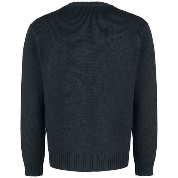 Pull Army Homme - BRANDIT - Svart - 100% Polyakryl - Regular fit - Klassisk krage Svart M
