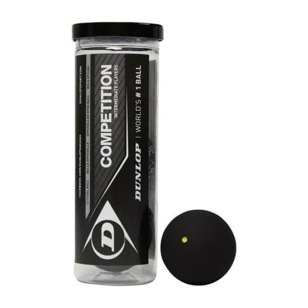 Set med 3 Dunlop Competition squashbollar