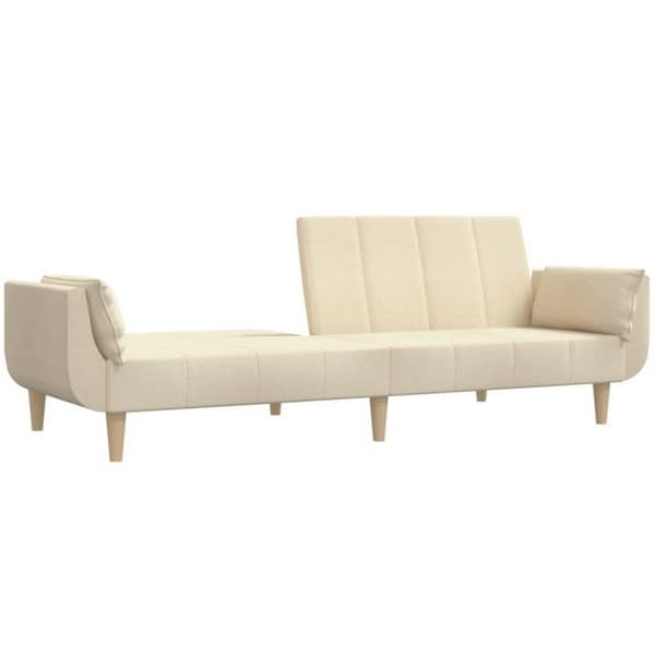 Soffa-säng - VIDAXL - 2 Platser - Grädde - Tyg - Konvertibel Grädde