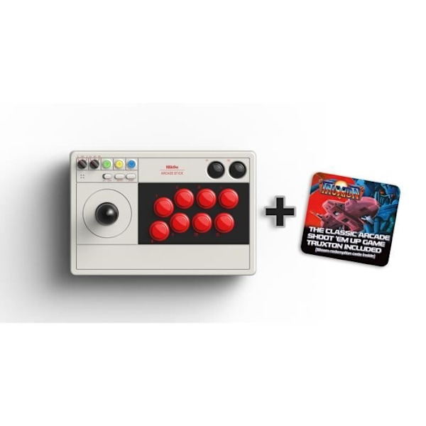 Stick Arcade 8Bitdo - TRUXTON - Kompatibel med Switch & PC - Bluetooth - 2.4Ghz - USB-C