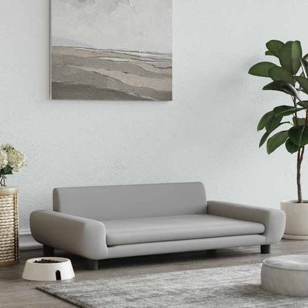 Hundsäng - VIDAXL - 100x54x33 cm - Sammet - Ljusgrå - Rektangulär Ljusgrått