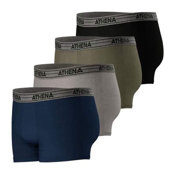 4-pack herrboxers Basic Cotton Ecopack Athena Marin-grå-kaki-svart XXXXL