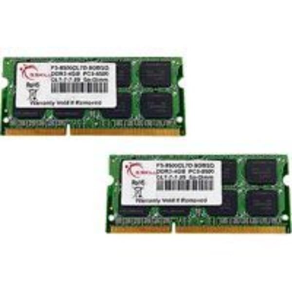 G.SKILL PC-minne - 8 GB - PC3-8500 / DDR3 1066 Mhz F3-8500CL7D-8GBSQ DDR3 Notebook