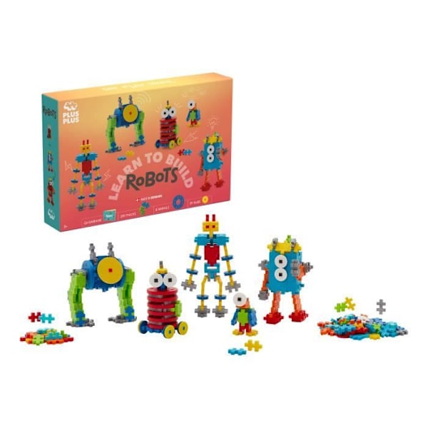 PLUS PLUS byggspel - Robots discovery kit 250 st - Flerfärgad Flerfärgad