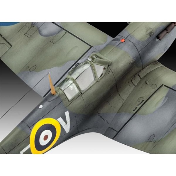 Modellflygplan: Spitfire Mk.IIa Matt antracitgrå, Matt gul, Matt US