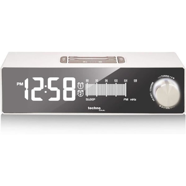 Technoline WT483 Klockradio Vit/Silver