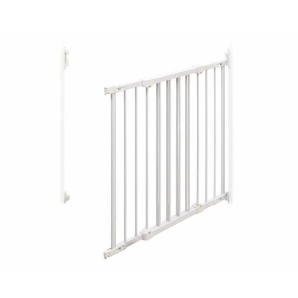 WEBABY - Säkerhetsgrind för barn i vit stål 108 x 4 x 75 cm NONO Vit - En storlek Vit
