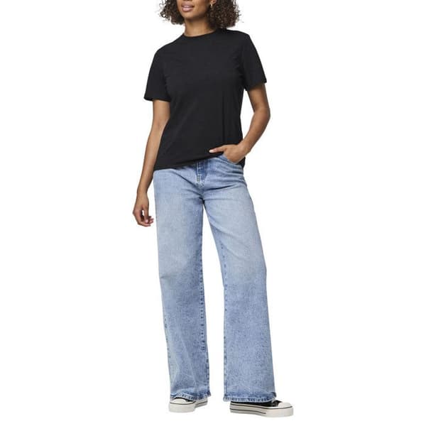 Pieces Ria Solid dam t-shirt Svart S