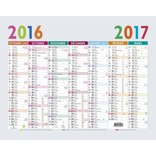 Skolkalender - Flerfärgad - 430x335 - 13 månader - För barn - Blandet Flerfärgad