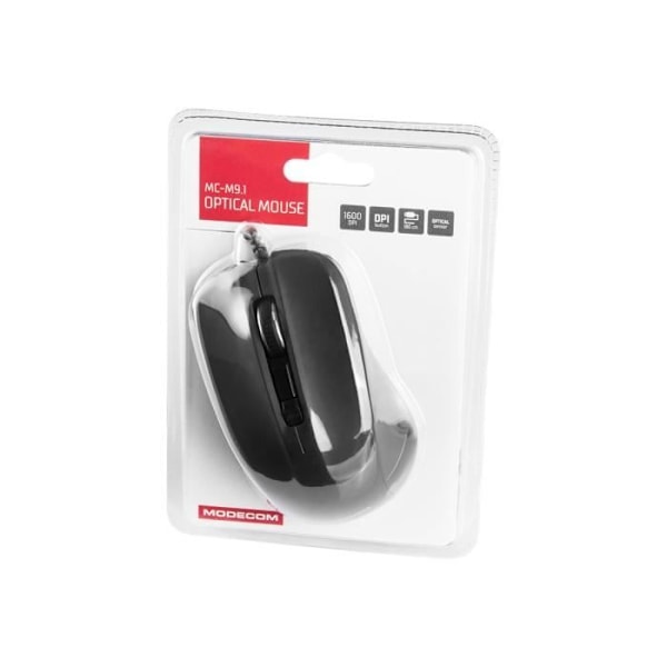 ModeCom MC-M9.1 USB trådbunden 4-knapps optisk mus svart