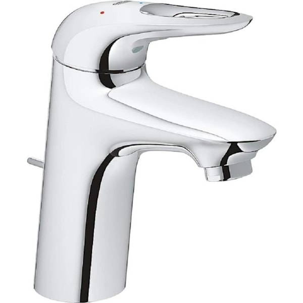 GROHE Engrepps tvättställsblandare Eurostyle 23374003 - Fast pip - Temperaturbegränsare - Vattensparande - Krom - Storlek S Grå krom